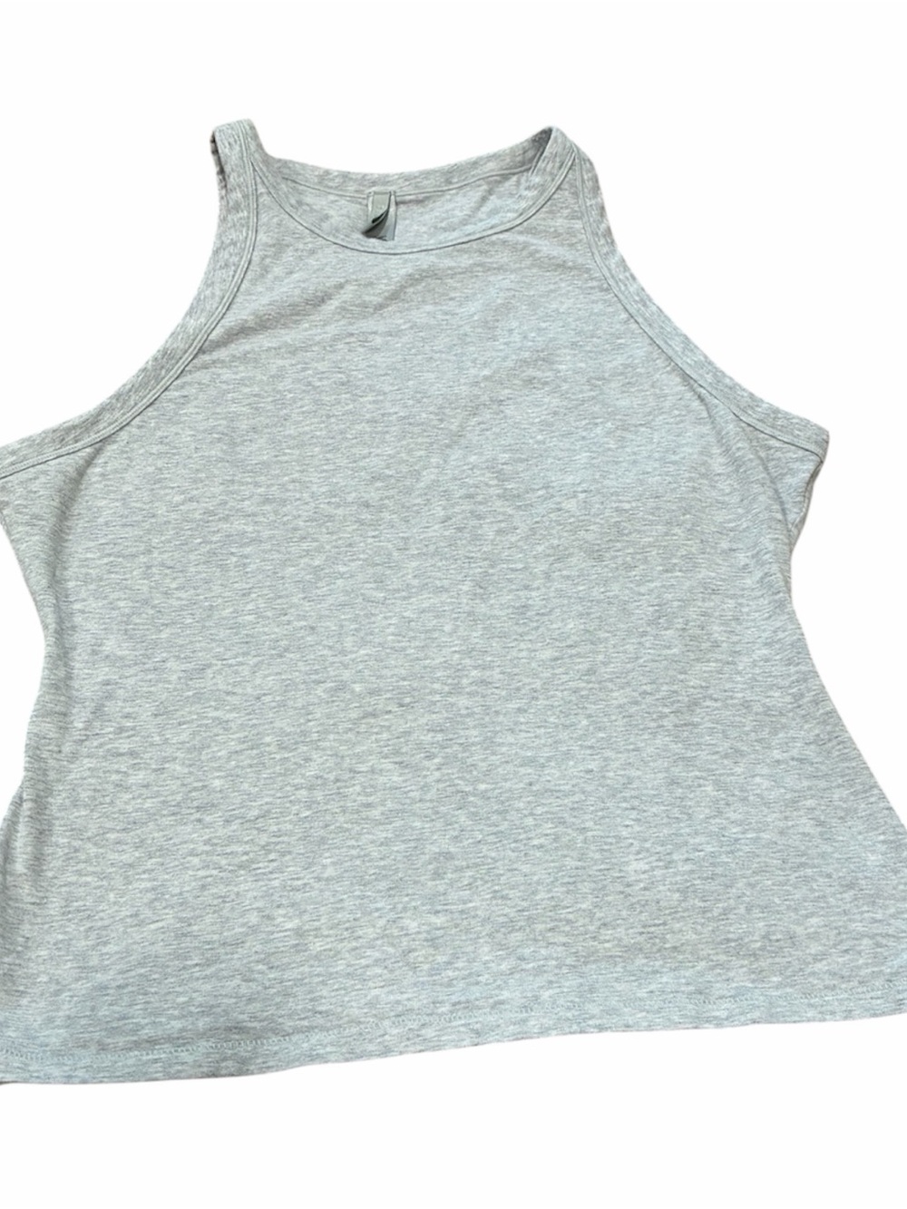 SKIMS Light Heather Gray Ribbed High-Neck Tank